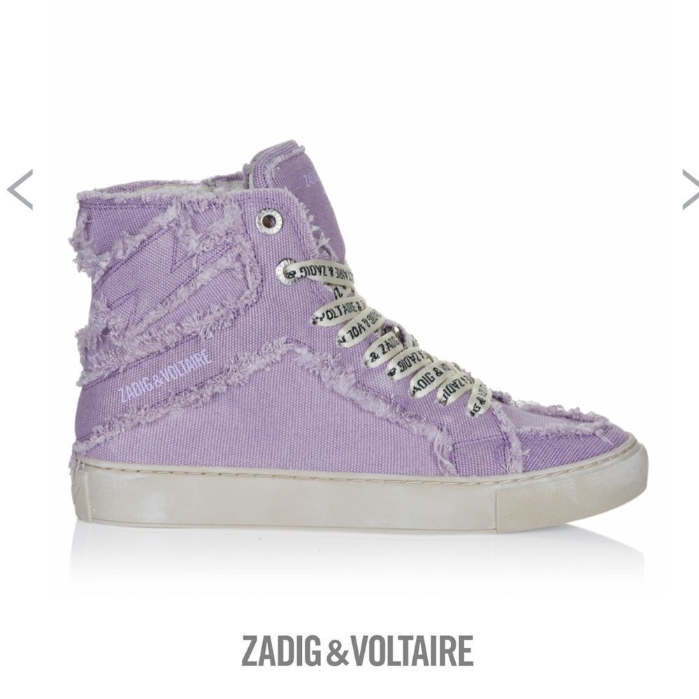 Zadig Voltaire High Flash Canvas shoes Purple New
